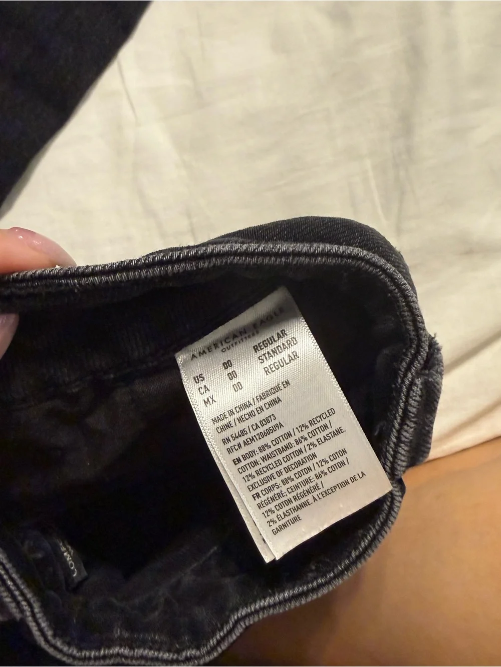 American Eagle Outfitters Black Wide-Leg Cargo Jeans